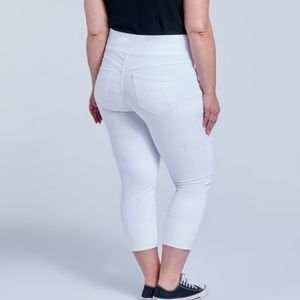 BNWT Seven7 white sculpting jean jegging size 18 crop ankle with back pocket 77s